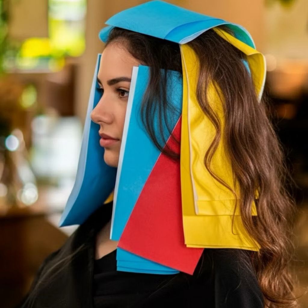 Papel de Mechas 50 folhas colorido - Imagem 2